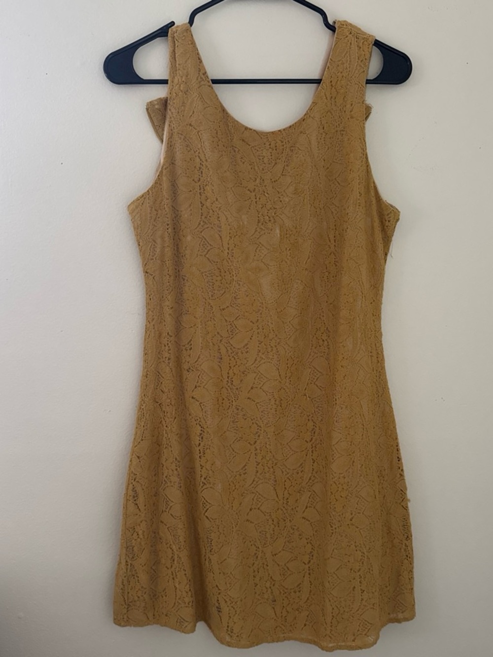 Blue Pepper Mustard Lace Mini Dress